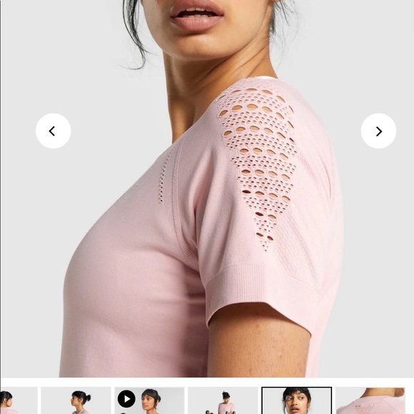 Gymshark Energy Seamless T-Shirt in Nude - Picture 8 of 9